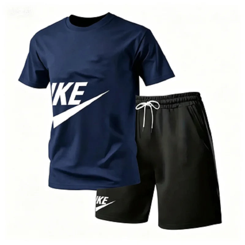 Summer fashion street short sleeved sports suit men&
