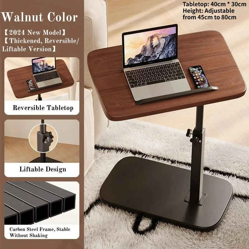Portable Adjustable Folding Side Table/Laptop Desk, for Home Office, Coffee Table, Bedside Sofa, Office Reception Area, Mother&