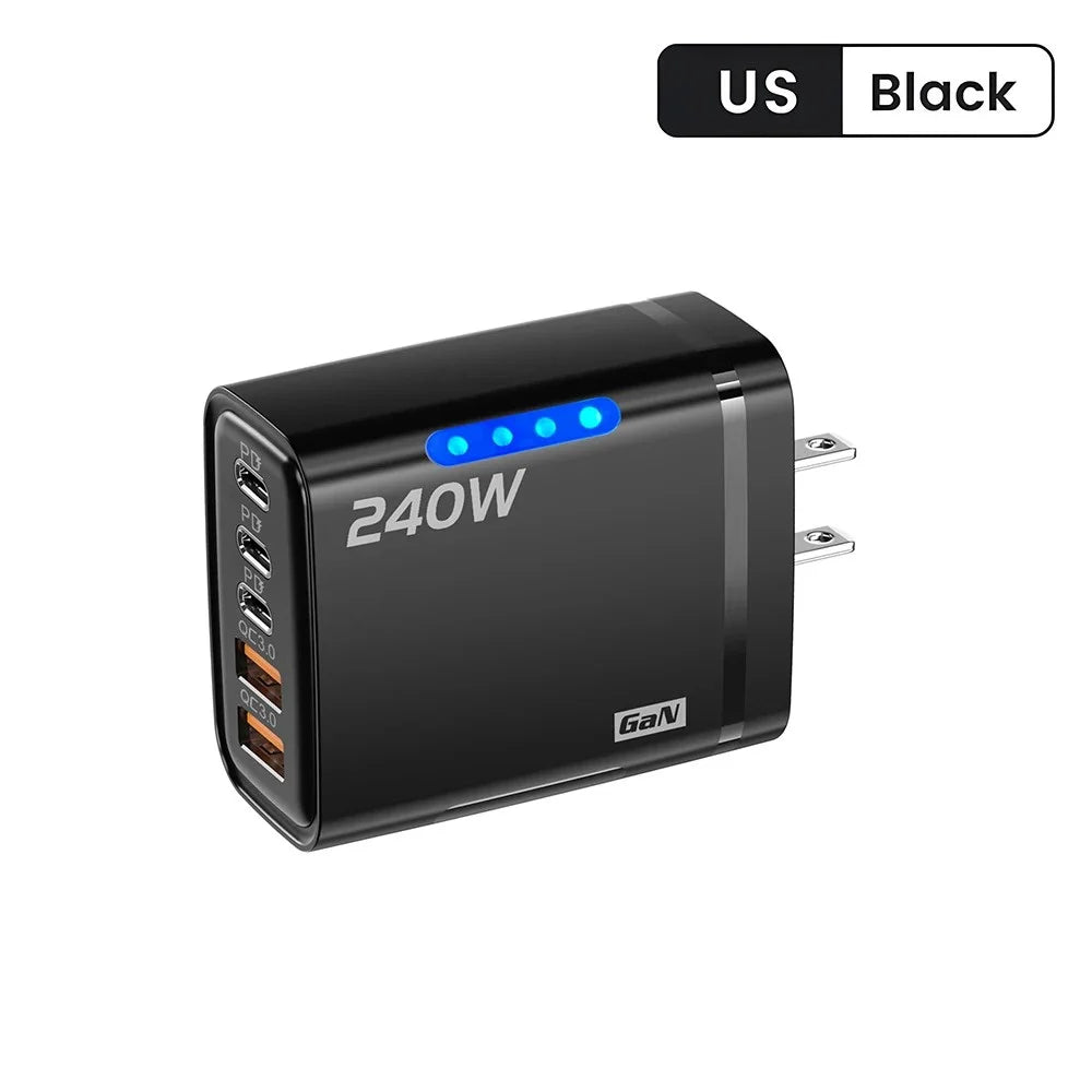 240W GaN 5-Port USB Wall Charger