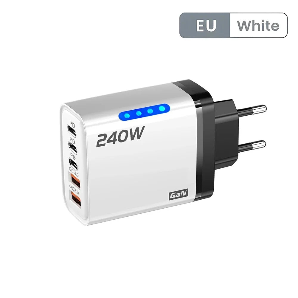 240W GaN 5-Port USB Wall Charger