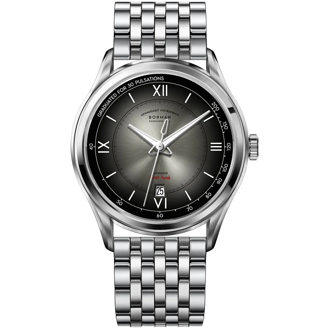 BORMAN Men Automatic Watch Fashion 41.5mm Mechanical Wristwatch 50M Waterproof Luminous Sapphire Mirror Gradient Dial Date