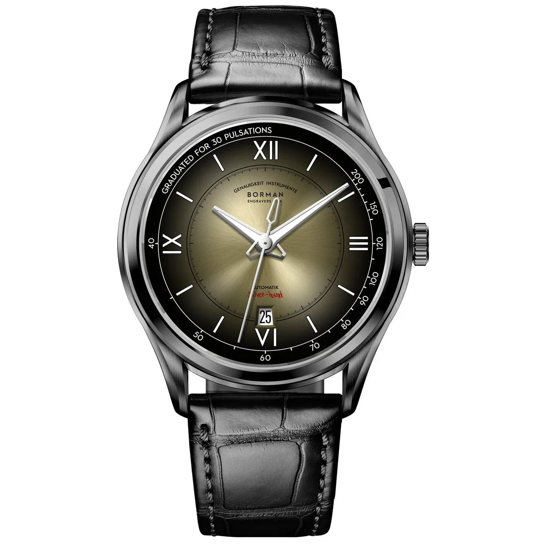 BORMAN Men Automatic Watch Fashion 41.5mm Mechanical Wristwatch 50M Waterproof Luminous Sapphire Mirror Gradient Dial Date