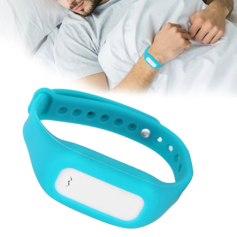 USB Charging Intelligent Anti Snoring Wristband Bracelet Adjustable Anti Snoring Device(Bleu Vert ) Bleu Vert