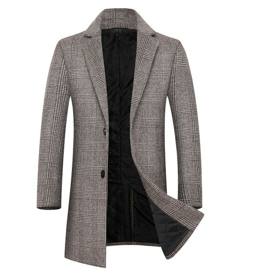 Fashion Plaid Single Breasted Jackets Men&
