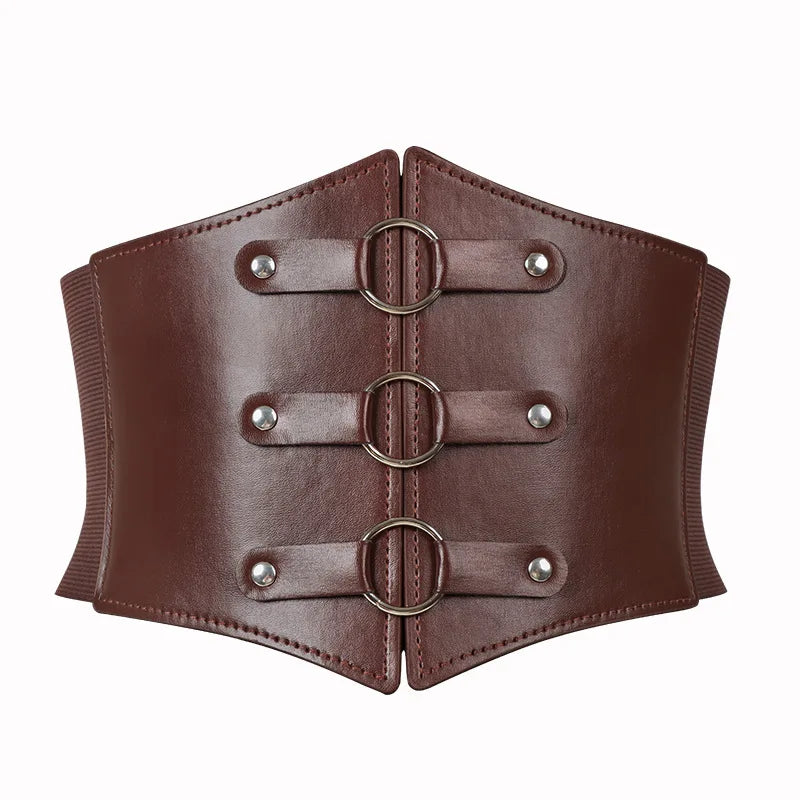 Medieval PU Leather Armor Set Pauldron Corset Waist Belt Bracers Men Viking Knight Pirate Cosplay Accessories Halloween Party