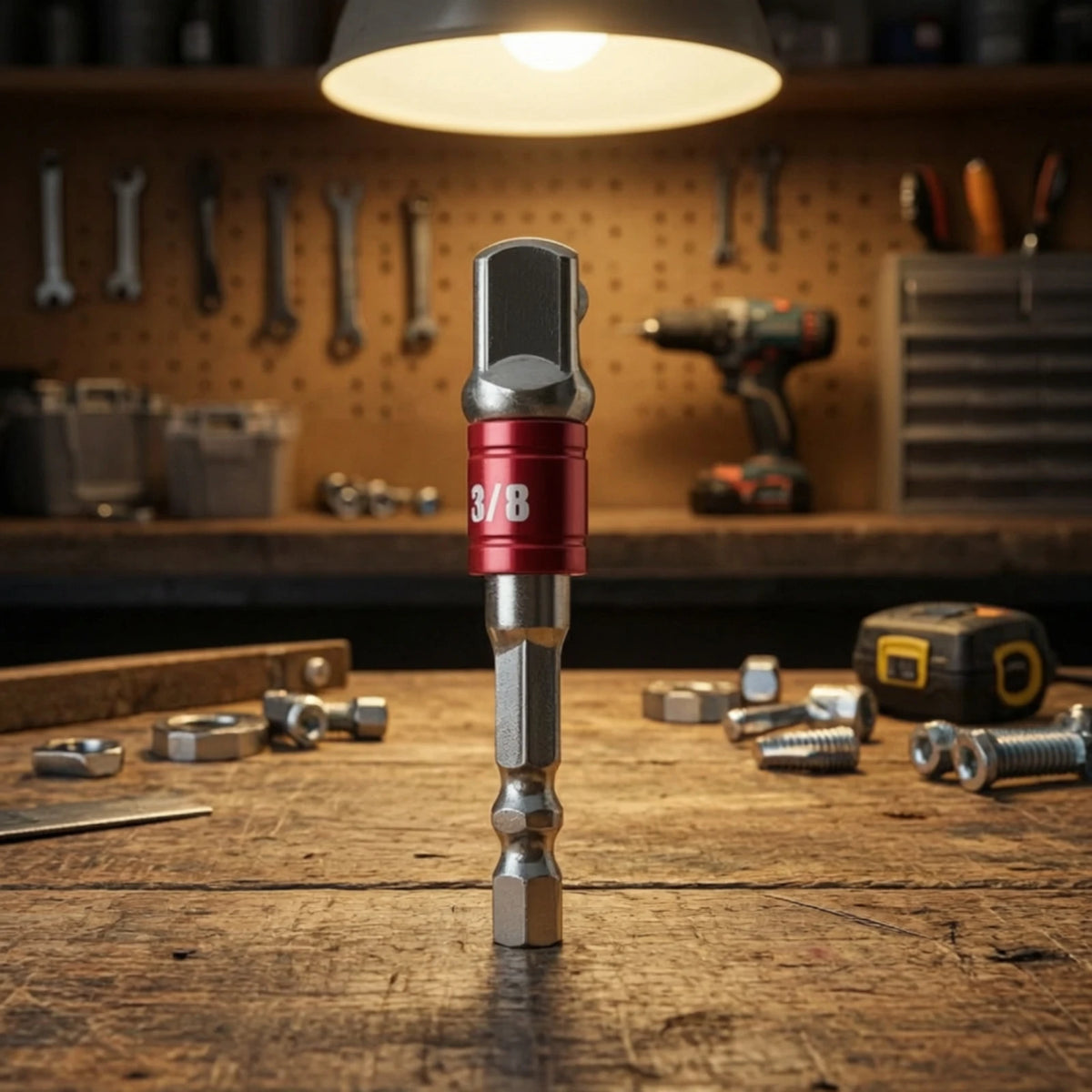Adjustable Socket Wrench Adapter Universal Socket Adapter with Extension Shank Tool Knurled Self-Adjusting for Mechanics