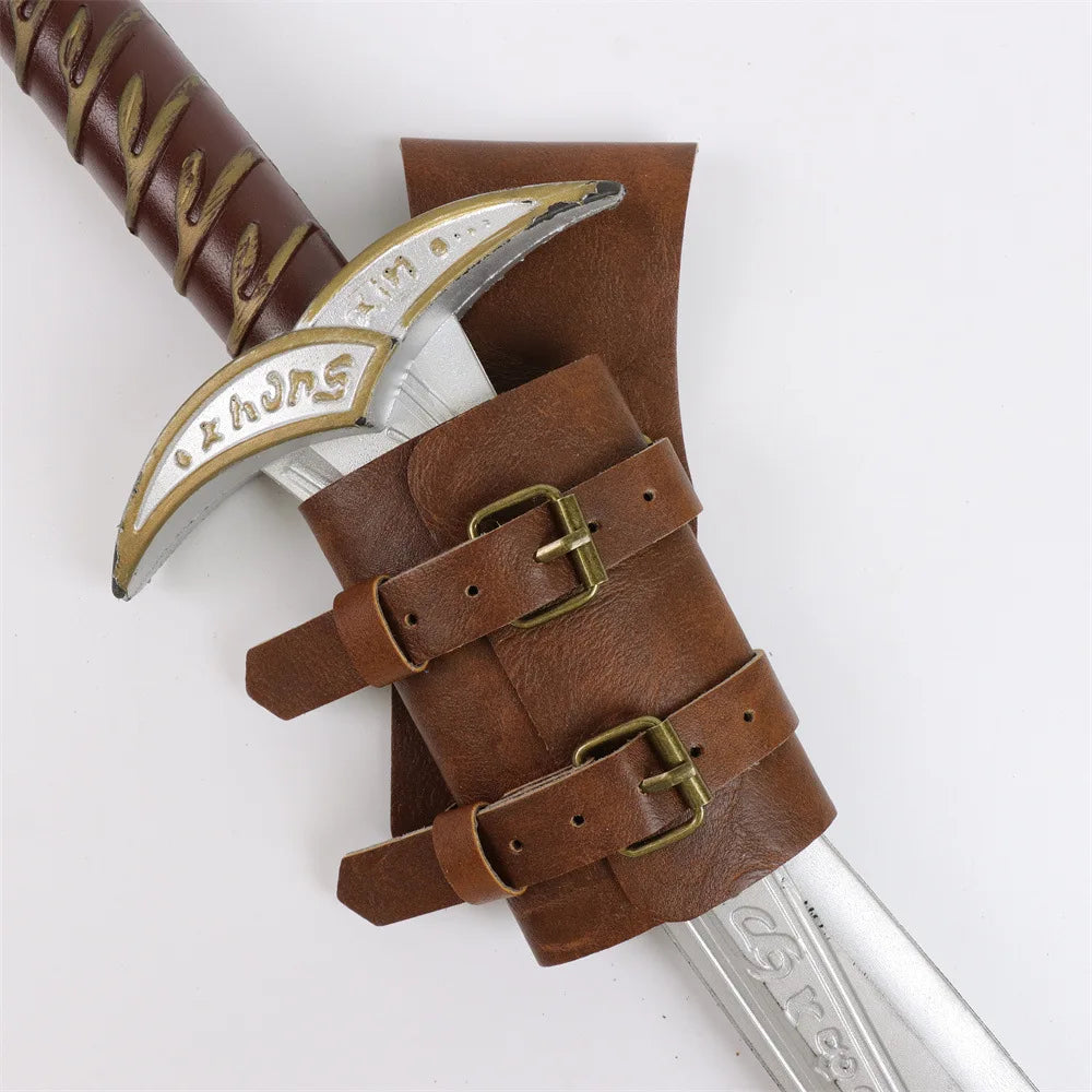 Medieval PU Leather Armor Set Pauldron Corset Waist Belt Bracers Men Viking Knight Pirate Cosplay Accessories Halloween Party