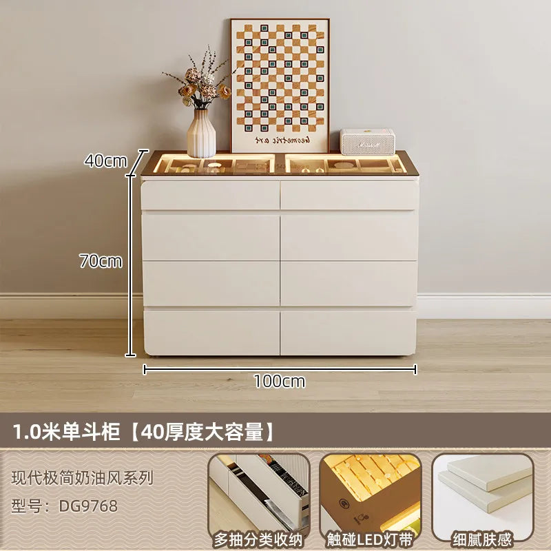 Nordic Cream Style Walk in Closet Island Cabinet Freestanding Jewelry Island Display Cabinet Bedroom Luxury Furniture FYMS