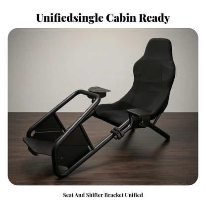 Racing Simulator Cockpit with Seat Universal Compatibility Racing Simulator Cockpit Driving Wheel Stand Ergonomic Furniture