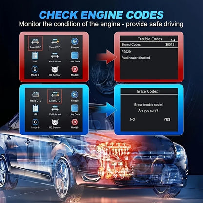 V519 Professional Obd2 Scanner - Usb-Powered Car Diagnostic Tool with Real-Time Data Stream, Full-Featured Obd Ii Testing (I/M Ready, Bod2/Eobd), Clears Engine Fault Lights, Reads/Erases Codes for Most Vehicles, Car Maintenance, Ergonomic Design, Durable