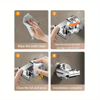No-Drill Suction Cup Adjustable Shower Head Holder,Adjustable Shower Head Holder, Suction Cup Shower Head Holder