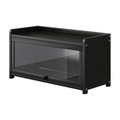 Clear Acrylic Storage Cabinet Shelf with Drawer for Kitchen Counter Display and Dustproof Organizer