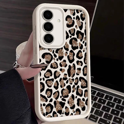 Brown Leopard Print Phone Case For Samsung Galaxy A17 A57 A56 A16 A18 A55 A36 A26 5G S26 S25 S23 S24 Ultra S24 S25 FE TPU Cover