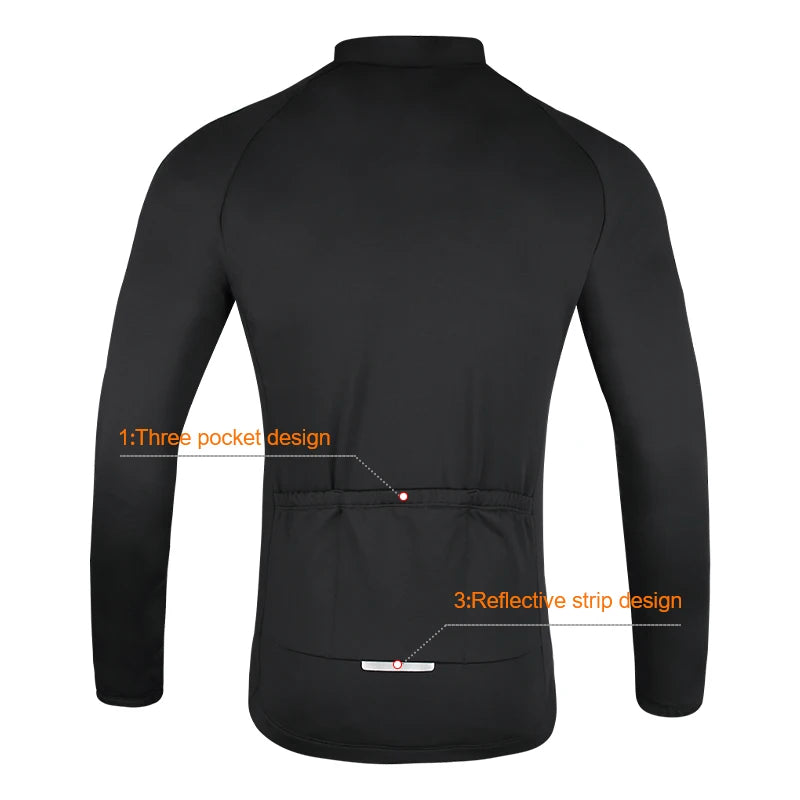 GRSRXX Men's Winter Cycling Jacket Thermal MTB Bike Coat Windproof Bicycle Jacket Long Sleeve Clothing Cycling Jersey Ciclismo