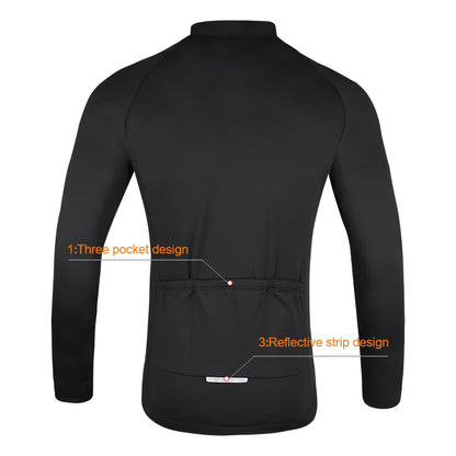 GRSRXX Men's Winter Cycling Jacket Thermal MTB Bike Coat Windproof Bicycle Jacket Long Sleeve Clothing Cycling Jersey Ciclismo