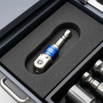 Socket Adapter Extension Rod Grooved Shaft Hex Shank Socket Adapter Tool Accessory Long-Lasting Heat Treated
