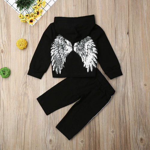 2019 Toddler Baby Girl Winter Clothes Sets Wings