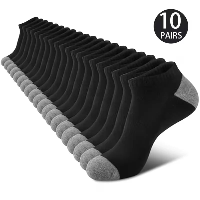 5/10-Pack Unisex Comfort-Fit Ankle Socks For All, Breathable &amp; Lightweight - Ideal For Sports &amp; Daily Wear