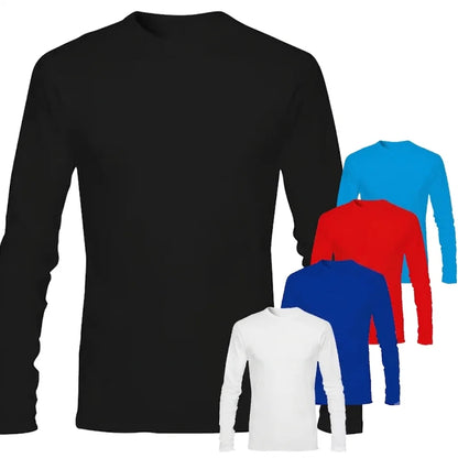 Mens Autumn Long Sleeve T-Shirts Casual O-Neck Shirts Fitness Sports T-Shirt Men&