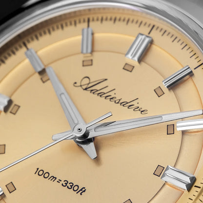 ADDIESDIVE Super Luminous Japan VH31 Ladies Watches 10Bar Waterproof Bubble Mirror Glass Quartz Watch Stainless Steel Wristwatch