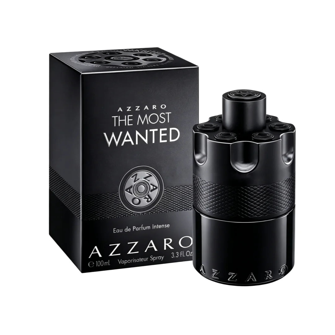 Azzaro The Most Wanted Parfum | Black-gold gun design, tobacco-amber notes, maximum longevity