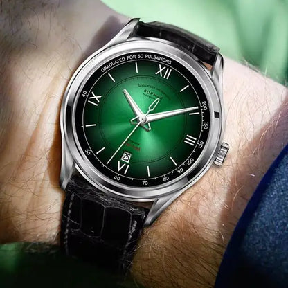 BORMAN Men Automatic Watch Fashion 41.5mm Mechanical Wristwatch 50M Waterproof Luminous Sapphire Mirror Gradient Dial Date