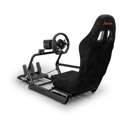 AZRACING INSPIRE Sim Racing Cockpit Standard Seat Version - 7 Years of Sim Racing Expertise, Heavy-Duty High-Carbon Steel Frame,