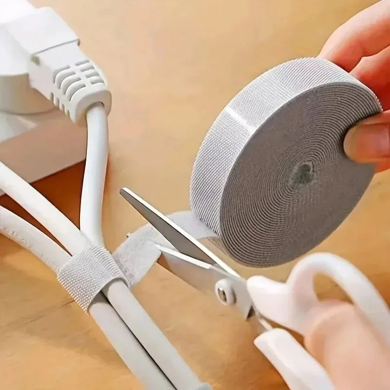 Cable Organizer for Cable Management: 1/5M Wire Winder Tape for Earphones, Mouse Cords, and Device Cables (iPhone, Xiaomi, Samsu