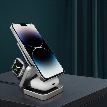 Foldable Magnetic Wireless Charger Stand Magnet Fast Charging Station For Samsung S25 S24 iPhone 16 For Galaxy Watch 8 7 Airpods