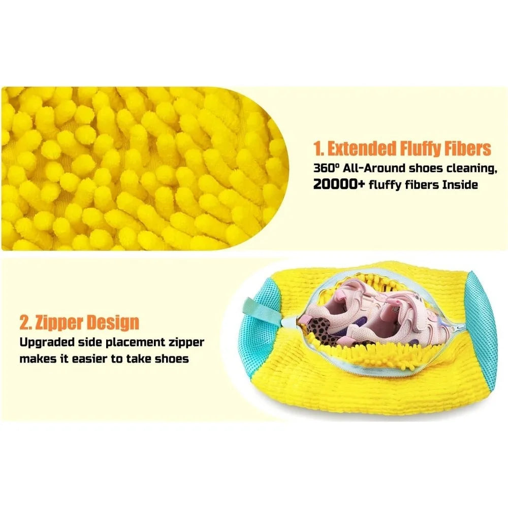 Shoe Washing Machine Bag – Laundry Mesh Bag for Washer &amp; Dryer – Yellow