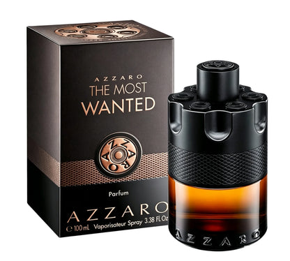Azzaro The Most Wanted Parfum | Black-gold gun design, tobacco-amber notes, maximum longevity