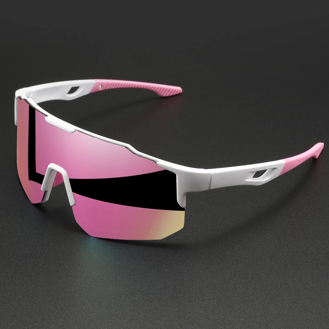 Oversized Colorful Sports Sunglasses - Wraparound Design, UV400 Unisex Comfort Fit for Cycling, Hiking &amp; Outdoor