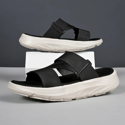 Summer New Men's Sandals Outdoor Fashion, Comfortable Thick Soled Casual Shoes Large Size Lightweight Non Slip Walking Slippers