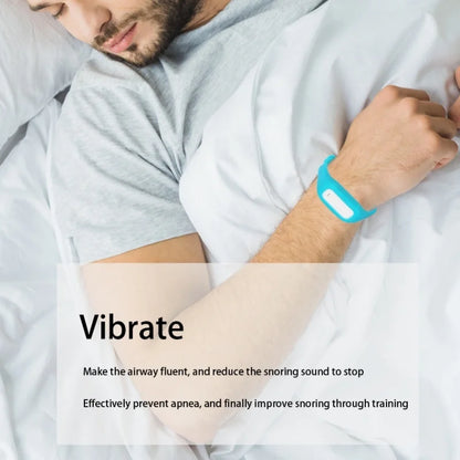 USB Charging Intelligent Anti Snoring Wristband Bracelet Adjustable Anti Snoring Device(Bleu Vert ) Bleu Vert