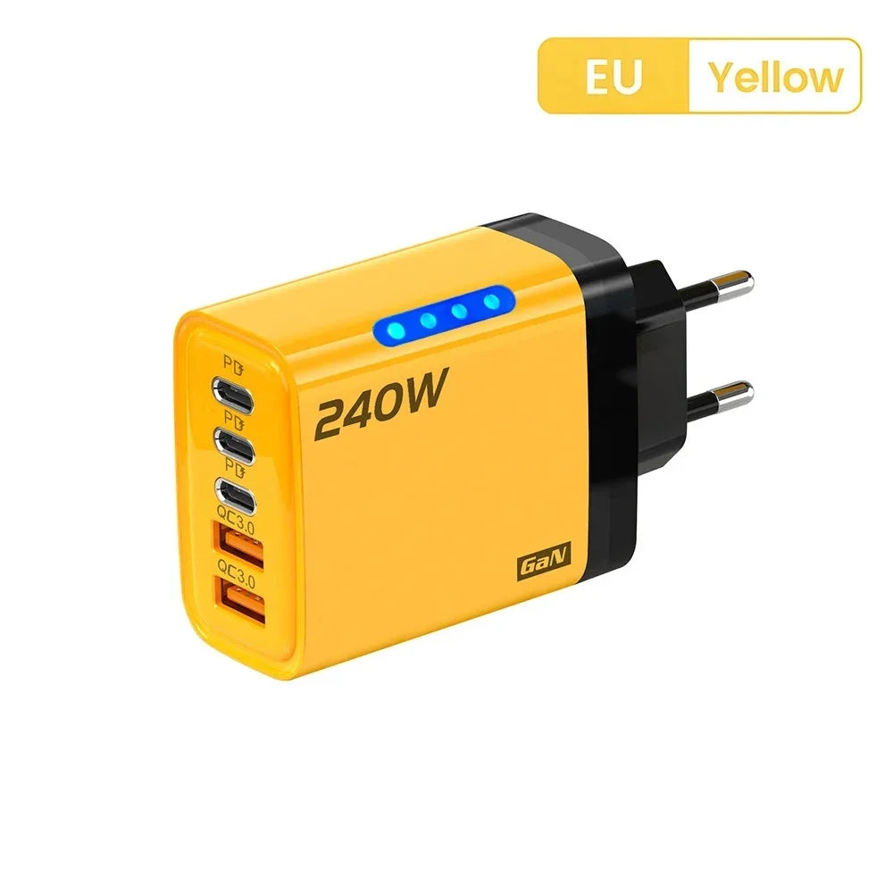 240W GaN 5-Port USB Wall Charger