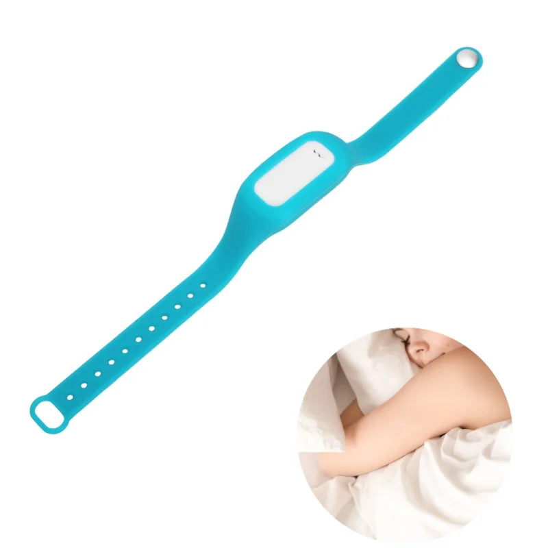 USB Charging Intelligent Anti Snoring Wristband Bracelet Adjustable Anti Snoring Device(Bleu Vert ) Bleu Vert