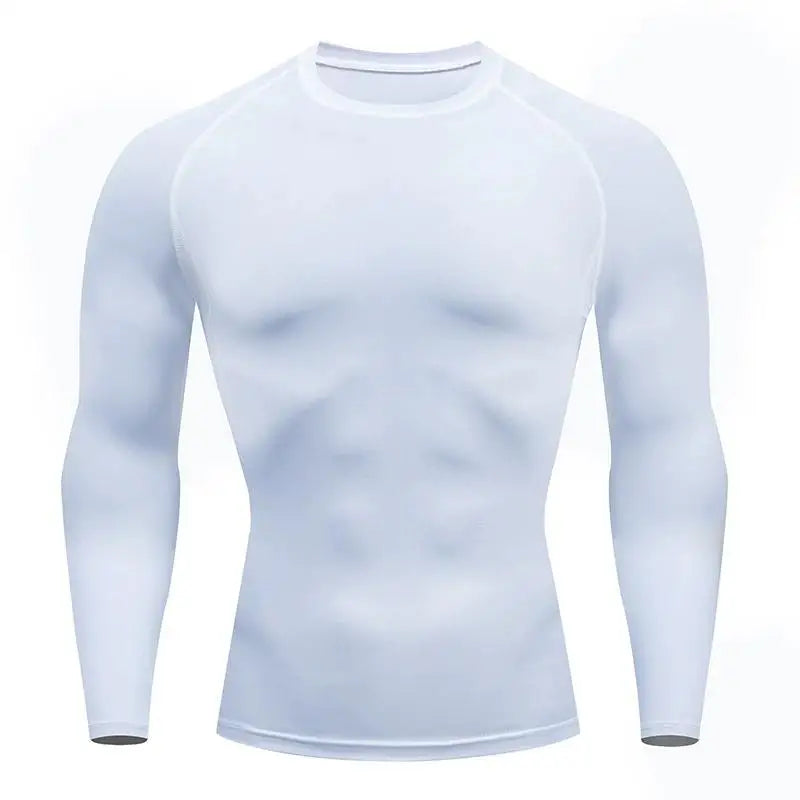 Compression Running Shirt Men Quick Dry Long Sleeve Sportswear For Male Gym Clothing Fitness Tee Training Workout Muscle Top