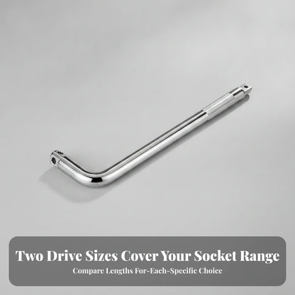 Socket Drive Bar Heavy-Duty Extension Bar with Knurled Grip Hand Tool Tight Confined Areas Mirror-Polished for Mechanics