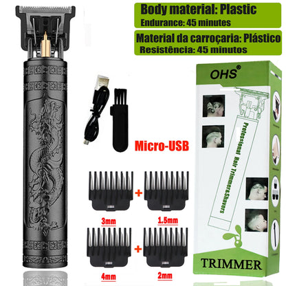 OHS Electric Hair Clipper Professional USB Cordless Clipper Professional Beard Trimmer Haircut Grooming Kit Hair Cutting Machine