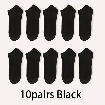5/10-Pack Unisex Comfort-Fit Ankle Socks For All, Breathable & Lightweight - Ideal For Sports & Daily Wear