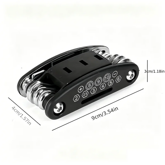 16-in-1 Socket Wrench Set, Non-Slip Rotating Head. Durable Stainless Steel for Home & Car Repairs. Easy & Universal Tool.