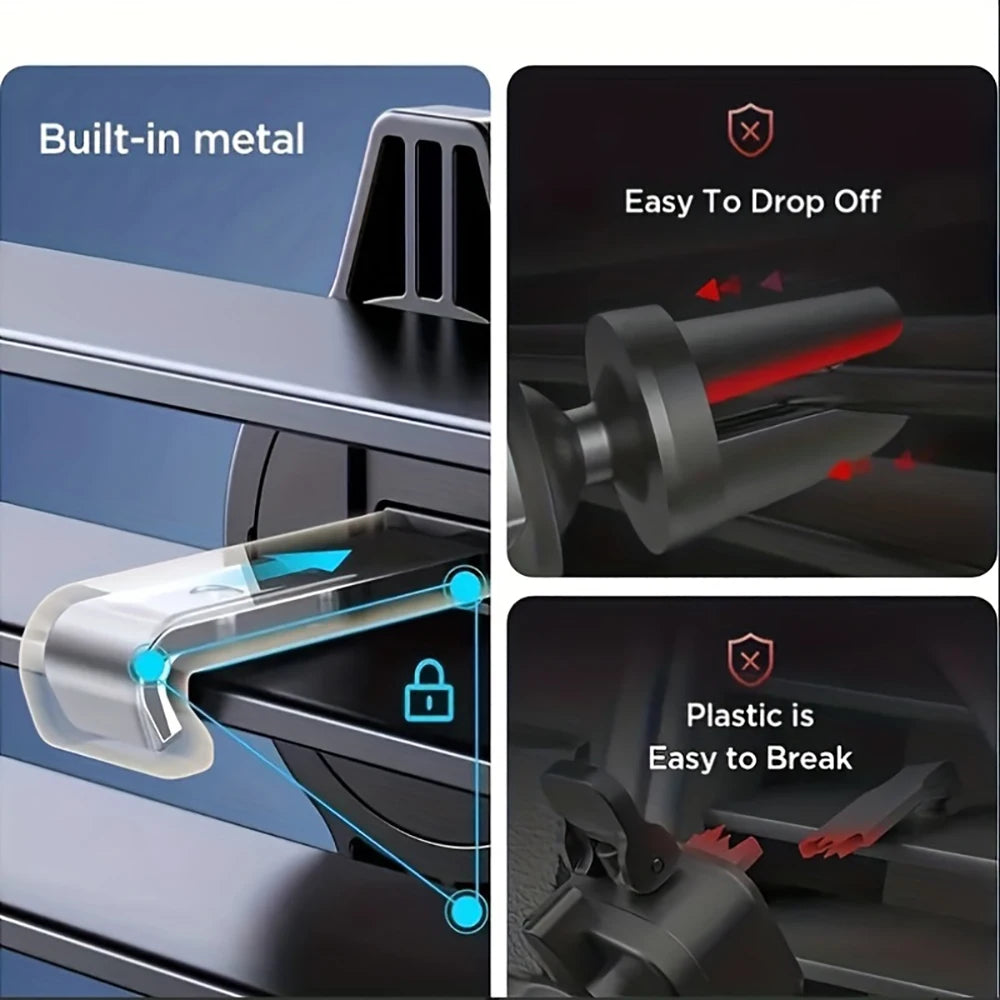 Car Phone Holder Air Vent Clip Mount Cellphone Stand Gravity Automatic Locking Smartphone GPS Support For 4.7-6.7 Inch Devices