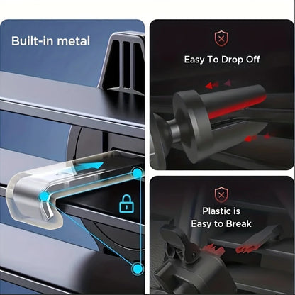 Car Phone Holder Air Vent Clip Mount Cellphone Stand Gravity Automatic Locking Smartphone GPS Support For 4.7-6.7 Inch Devices