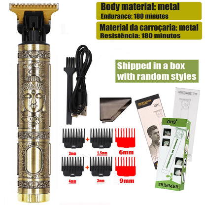 OHS Electric Hair Clipper Professional USB Cordless Clipper Professional Beard Trimmer Haircut Grooming Kit Hair Cutting Machine