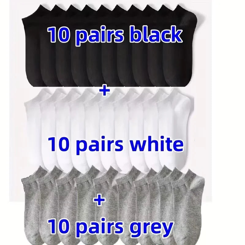 5/10-Pack Unisex Comfort-Fit Ankle Socks For All, Breathable &amp; Lightweight - Ideal For Sports &amp; Daily Wear