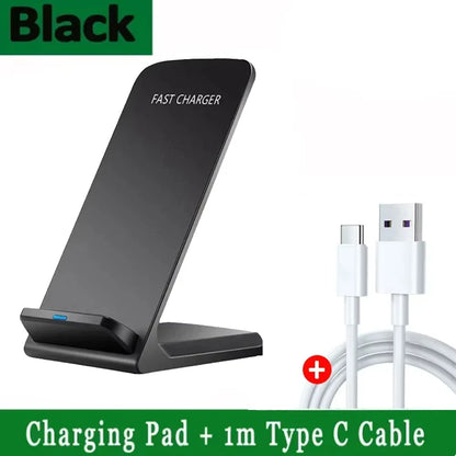 15W Wireless Charger Phone Holder Desk Fast Charging Charger Station for iPhone12-17,Samsung Galaxy S24-20 Xiaomi HUAWEI Android