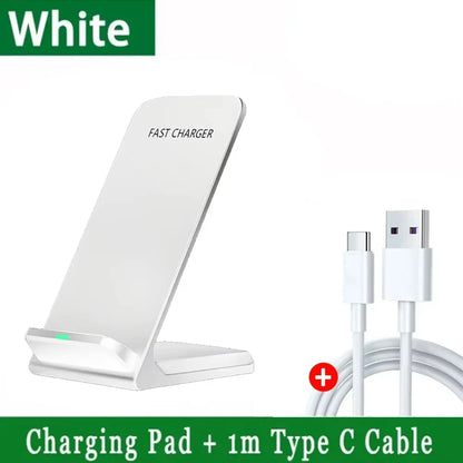 15W Wireless Charger Phone Holder Desk Fast Charging Charger Station for iPhone12-17,Samsung Galaxy S24-20 Xiaomi HUAWEI Android
