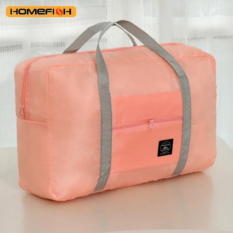 Foldable Large Capacity Travel Duffel Bag Portable Carry On Boarding Luggage Clothes Storage Handbag for Travel Moving Picnic