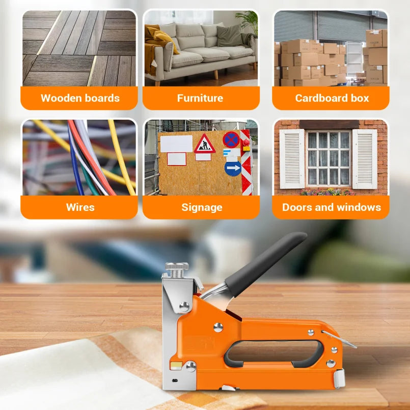 3 in 1 Nail Stapler Gun With 3000 Staples &amp; Staple Remover Tool Kit Stapler for Wood Fabric Stapler Home Repair DIY Tool Kit