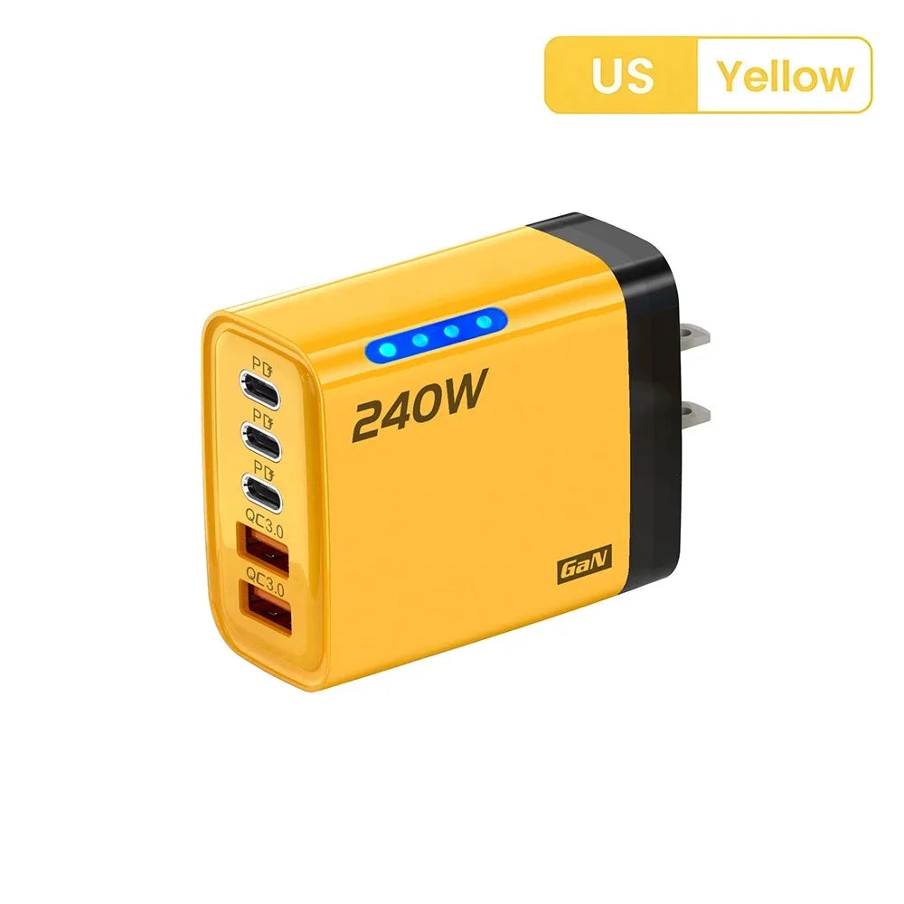240W GaN 5-Port USB Wall Charger